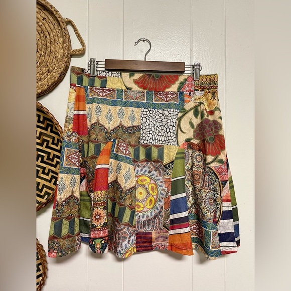 Desigual A-line skirt - multicolored, patchwork Size XL - Picture 1 of 6